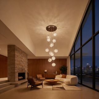 Chic Pendant Light – Modern Pendant Lamp with Gold Finish & Glass Diffuser