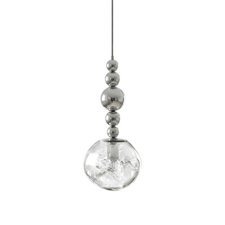 Chrome Pendant Light – Designer Metal Pendant Lamp for Stylish Bedroom Lighting