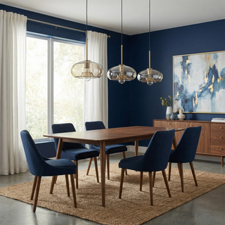 Scandi Pendant Light – Adjustable Nordic Glass Lamp with Soft Ambient LED Lighting