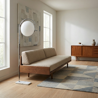 Modern Iron Floor Lamp – Energy Efficient LED Lighting With Push Button Switch