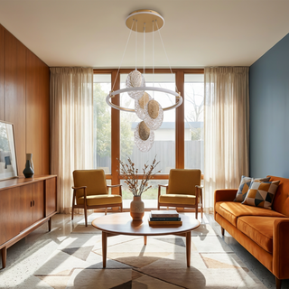 Contemporary Ring Chandelier – Modern Circular Pendant Light with LED Design