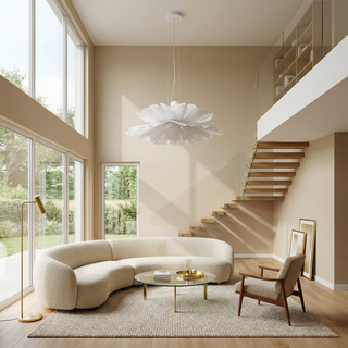 Minimalist Paper Chandelier – Soft White Bedroom Lighting | Lumavera Lighting