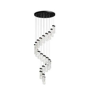 Modern Crystal Chandelier – Elegant Cord Suspended Fixture With Remote Control