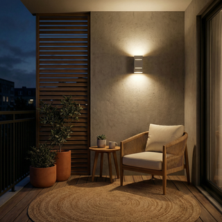 Modern Outdoor LED Wall Lamp – Grey Aluminum Wall Light | Energy Efficient Outdoor Lighting