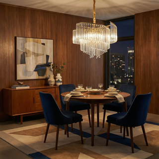 Illumia Pendant Light | Luxury Modern Pendant Light With Crystal Ceiling Lamp & Adjustable LED