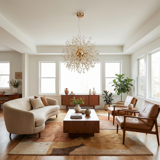 Modern Crystal Ceiling Light – Adjustable Brightness LED Fixture for Bedroom & Living Room