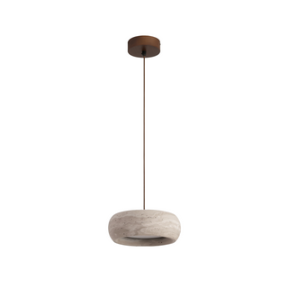 Yellow Travertine Pendant Light – Modern Ceiling Lamp for Living & Dining Rooms