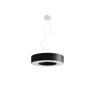 Lustre noir minimaliste – Plafonnier rond moderne | Éclairage de salon