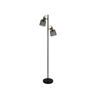 Black Floor Lamp – Aluminum LED Double Head Lamp | Adjustable Reading Light