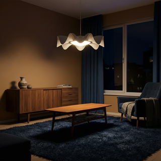 Lunelle Pendant Light – Modern Black Gold Lighting with Acrylic Diffuser