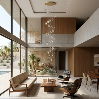 Crystal Chandelier – Modern Steel Lighting | Adjustable Elegant Ceiling Light