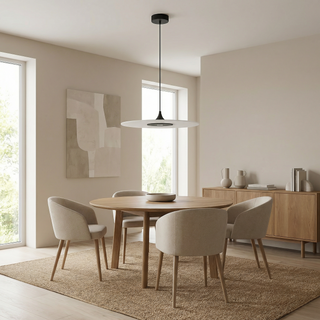 Modern Pendant Lamp – Acrylic Aluminum Disc Light | LED Dual Source, Warm Neutral Cool