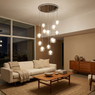 Art Deco Pendant Light – Iron Dining Room Lighting with Adjustable Brightness