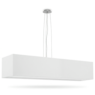 White Rectangular Chandelier – Modern Living Room Lighting | Minimalist Pendant Lamp