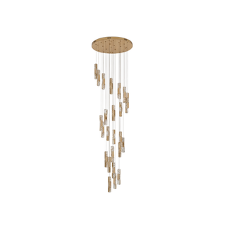 Lustre Moderne en Cristal – Suspension Élégante pour Salon avec Éclairage LED Intégré