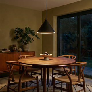 Cone Pendant Lamp – Modern LED Hanging Light With Colorful Pastel Lampshade