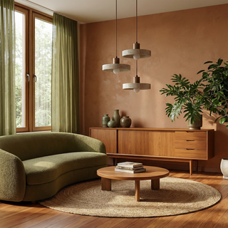 Stone Pendant Light – Modern Pendant Lamp with Adjustable Cable & LED Lighting