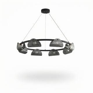 Smoked Glass Pendant Light – Modern Dining Room Lighting With Chrome Finish