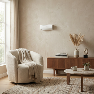 Modern Ceramic Wall Light | White Ceramic Lamp - Minimalist Wall Fixture by Lumavera