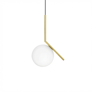 Suspension Art déco – Suspension en métal chromé poli avec éclairage LED