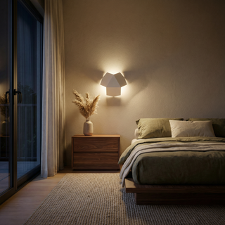 Applique Murale Blanche en Acier – Lampe Murale Designer Compacte à Ambiance Réglable