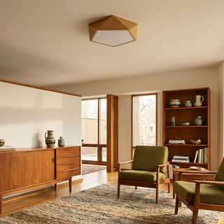 Modern Ceiling Light - Wood Effect LED Lamp | Energy Efficient Lighting Fixture