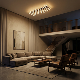 Semi-Flush Chandelier – Modern LED Ceiling Light | Iron Fixture for Dining Room