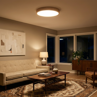 Modern Ceiling Light – Ultra-Thin Wooden LED Fixture | Living Room Lighting