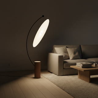 Scandinavian Floor Lamp – LED Stained Glass Lighting Fixture | Modern Minimalist Design