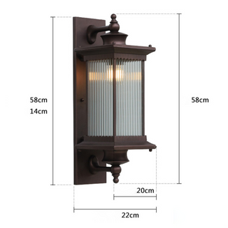 Retro Outdoor Wall Light – Black Vintage Lamp | Elegant Garden Path Lighting