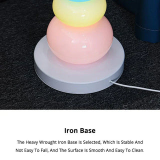 Rainbow glass lamp — colorful unique living room design
