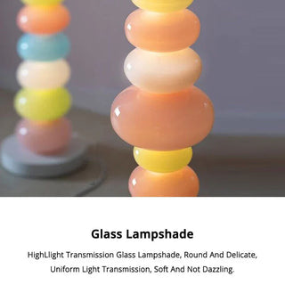 Colorful glass floor lamp top — rainbow unique fixture