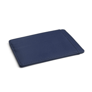 blue leather card holder haven genuine italian leather rfid blocking wallet detail