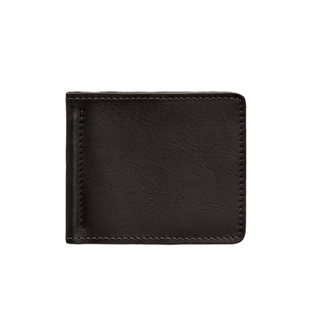 men's leather wallet haven slim durable leather wallet money clip card slots front view