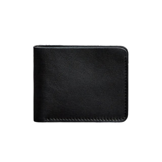 men's leather wallet haven compact slim genuine leather billfold minimalist card holder front view