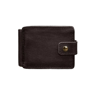 vintage leather purse clip haven slim designer wallet classic billfold style front view