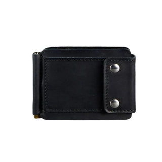 vintage leather wallet haven slim money clip card holder secure men's front view