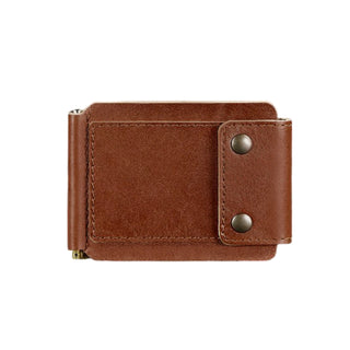 men's leather wallet haven slim money clip card slots durable premium accessory front view