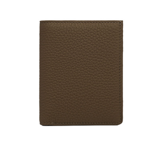 slim leather wallet haven minimalist card case front pocket wallet men's pebble calfskin front view