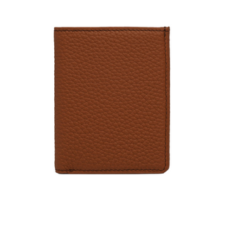 slim leather wallet haven minimalist card case front pocket wallet men's pebble calfskin close-up