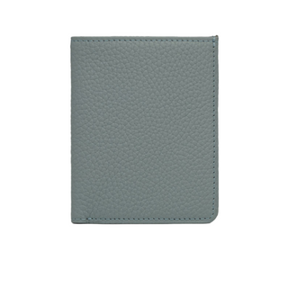 leather front pocket wallet haven slim card case premium pebble calfskin design angle view
