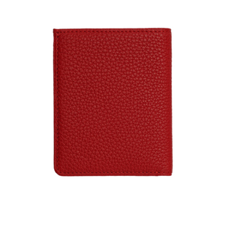 minimalist leather wallet haven slim card case pebble calf skin red design alternate view
