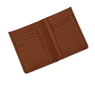 leather front pocket wallet haven slim card case premium pebble calfskin design close-up