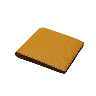 lizard pattern wallet haven italian leather slim card case 8 card slots close-up