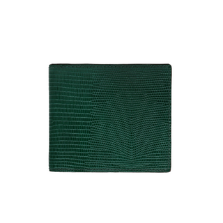 italian leather card holder haven men's lizard skin wallet 8 slots money pocket detail