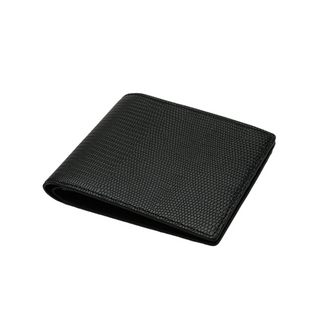 italian leather card case haven luxury men's slim wallet lizard texture multiple slots product view