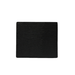 italian leather card case haven luxury men's slim wallet lizard texture multiple slots alternate view