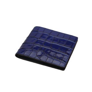 men's leather wallet haven luxury italian crocodile pattern rfid blocking billfold close-up