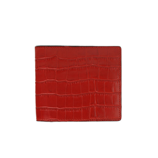men's leather wallet haven luxury italian crocodile pattern rfid blocking billfold showcase view