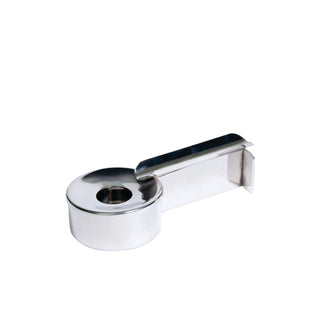 single cigar ashtray windproof stainless steel lid chrome finish front view